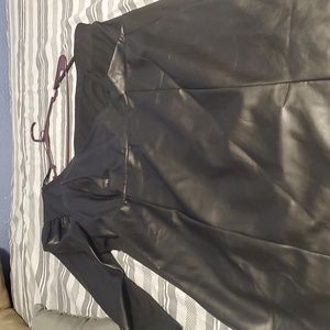 Brand New one shoulder faux leather dress